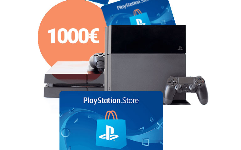 Gagnez carte cadeau de 1000 euros PlayStation Store